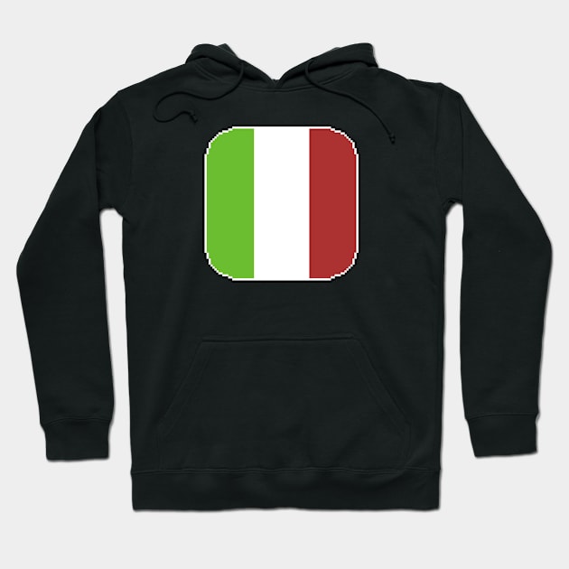 Flag of Italy Hoodie by pixel eats sugar